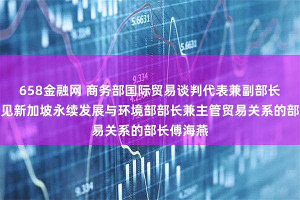 658金融网 商务部国际贸易谈判代表兼副部长李成钢会见新加坡永续发展与环境部部长兼主管贸易关系的部长傅海燕